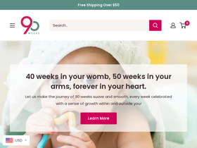 90weeks homepage screenshot