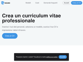 'cvwizard.it' screenshot