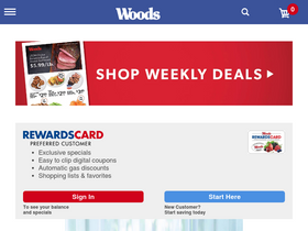 'woodssupermarket.com' screenshot