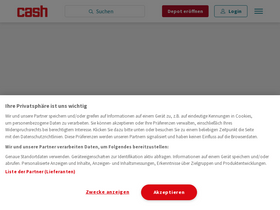 'cash.ch' screenshot