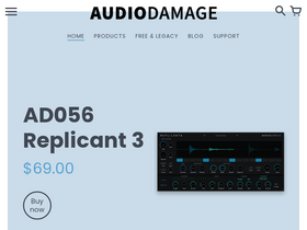 'audiodamage.com' screenshot
