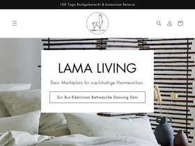LAMA LIVING homepage screenshot