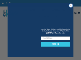wakeoutfitters.com homepage screenshot