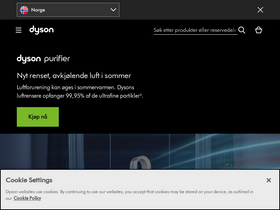 'dyson.no' screenshot