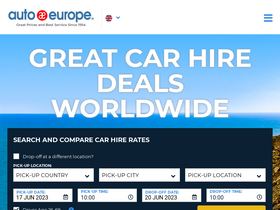 'autoeurope.co.uk' screenshot