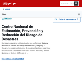 'cenepred.gob.pe' screenshot