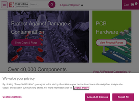 'essentracomponents.com' screenshot