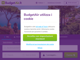 'budgetair.it' screenshot