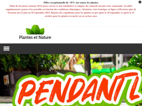 'plantes-et-nature.fr' screenshot