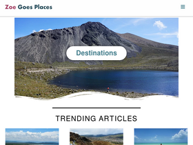 'zoegoesplaces.com' screenshot