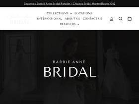 barbieannebridal.com homepage screenshot