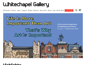 'whitechapelgallery.org' screenshot