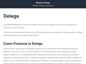 'modellodelega.com' screenshot