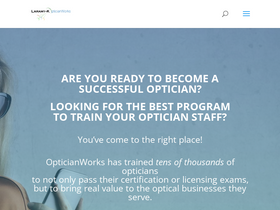 'opticianworks.com' screenshot
