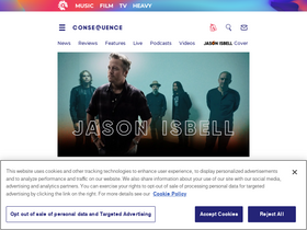 'consequenceofsound.net' screenshot