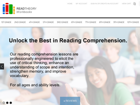 'readtheoryworkbooks.com' screenshot