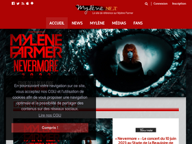 'mylene.net' screenshot