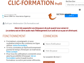 'clic-formation.net' screenshot