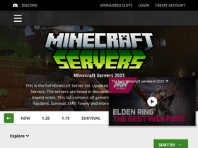 'servers-minecraft.net' screenshot