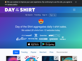'dayoftheshirt.com' screenshot