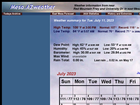 'azweather.com' screenshot