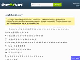 'showmeword.com' screenshot