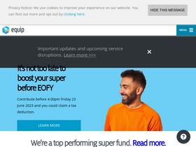 'equipsuper.com.au' screenshot
