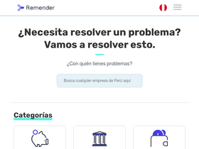 'remender.pe' screenshot