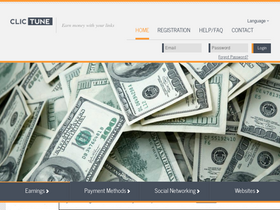 'clictune.com' screenshot