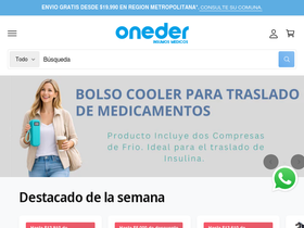 oneder.cl homepage screenshot