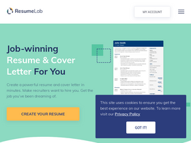 'resumelab.com' screenshot