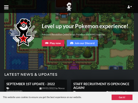 'pokemonrevolution.net' screenshot