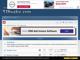 't2rugby.com' screenshot