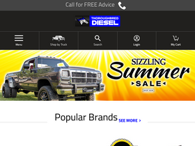 'thoroughbreddiesel.com' screenshot