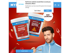 myfitness.in homepage screenshot