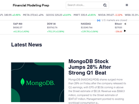 'financialmodelingprep.com' screenshot