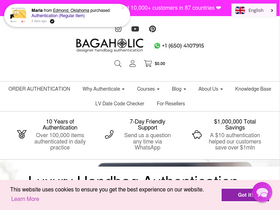 'lvbagaholic.com' screenshot