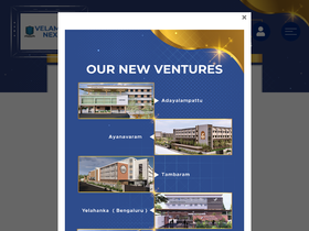 'velammalnexus.com' screenshot