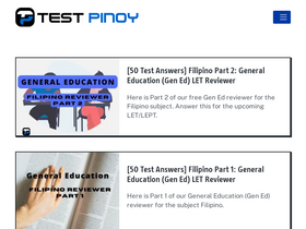 'testpinoy.com' screenshot