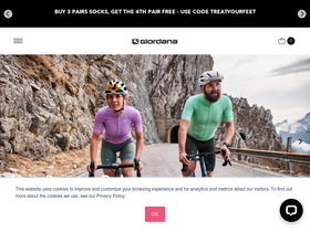 'giordanacycling.com' screenshot