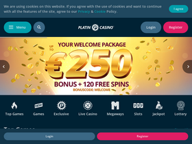 'platincasino.com' screenshot