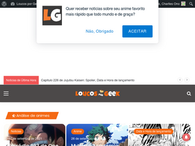'loucosporgeek.com.br' screenshot