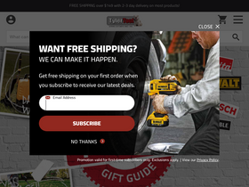 'tylertool.com' screenshot