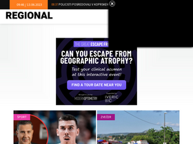 'regionalobala.si' screenshot