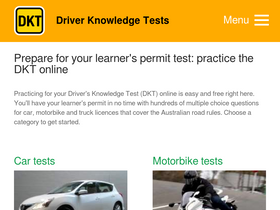 'driverknowledgetests.com' screenshot