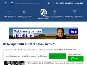 'visindavefur.is' screenshot