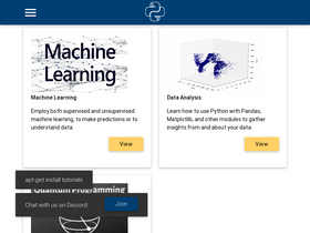 'pythonprogramming.net' screenshot