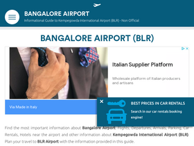 'bangaloreairport.com' screenshot