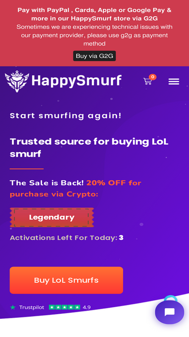 Buy League of Legends Smurf Accounts - Happysmurf