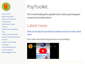 'psytoolkit.org' screenshot